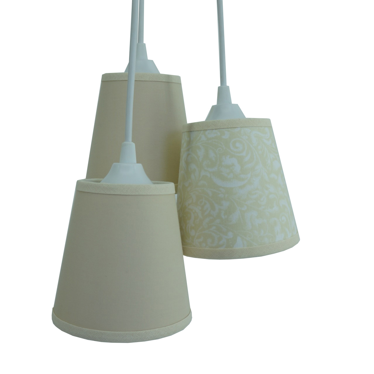 Lustre Pendente Trio Bege