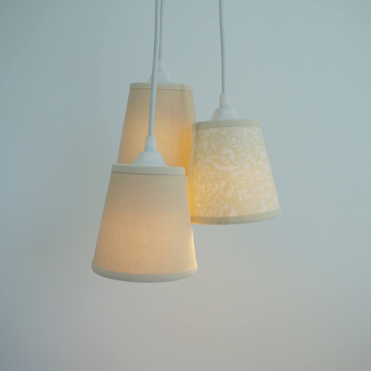 Lustre Pendente Trio Bege