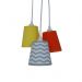 Lustre Pendente Triplo Bebê Chevron, Amarelo e Laranja