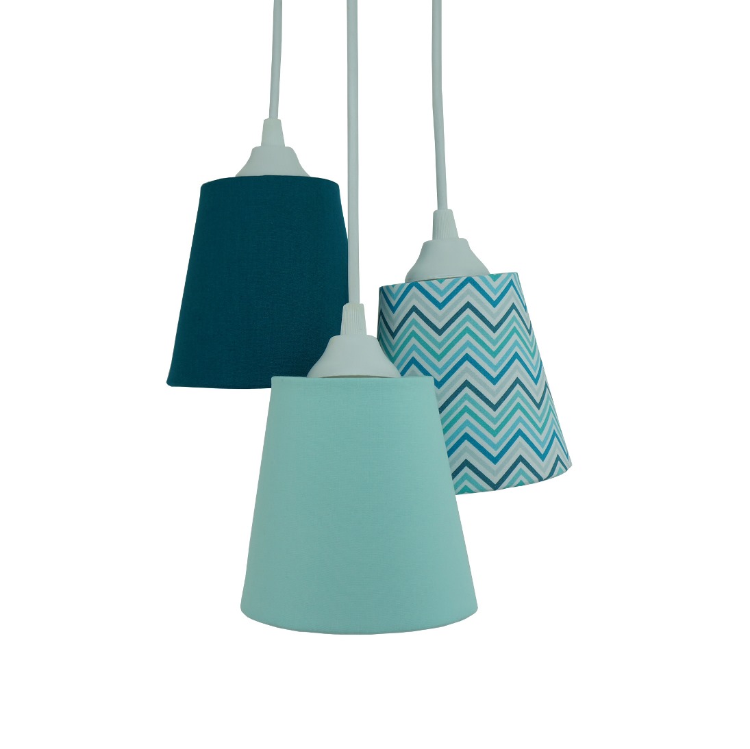 Lustre Pendente Triplo Chevron Crie Casa Verde