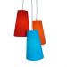 Lustre Pendente Triplo Crie Casa Azul, Laranja e Vermelho
