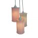 Lustre Pendente Triplo Crie Casa Chevron Cinza e Rosa