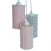 Lustre Pendente Triplo Crie Casa Chevron Cinza e Rosa