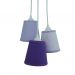 Lustre Pendente Triplo Crie Casa Lilás e Roxo
