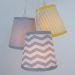 Lustre Pendente Triplo Quarto Bebê Chevron Cinza E Amarelo