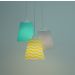 Lustre Pendente Triplo Quarto de Bebê Chevron Amarelo, Verde e Cinza