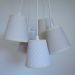 Lustre Pendente Xadrez e Listras Bege e Branco