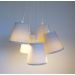 Lustre Pendente Xadrez e Listras Bege e Branco