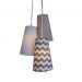 Pendente Triplo Chevron Cinza