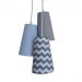 Pendente Triplo Chevron Cinza