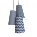 Pendente Triplo Chevron Crie Casa Cinza