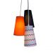Pendente Triplo Chevron Marinho e Laranja