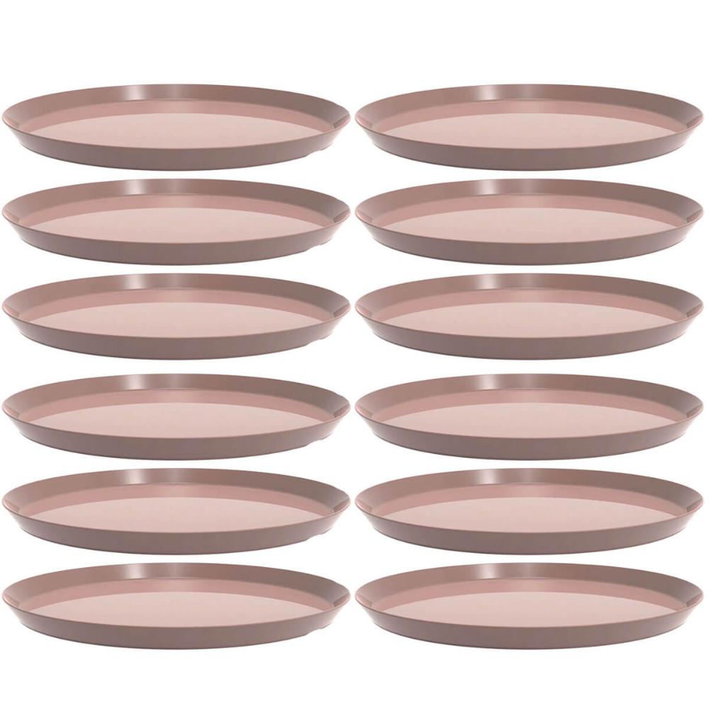 12 Bandejas Redonda 34cm Amêndoa Servir Bar Restaurante Bubble Crippa