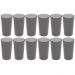 12 Copos Alto 500ml Fumê Plástico Escolar Refeitório Lanche Restaurante Crippa