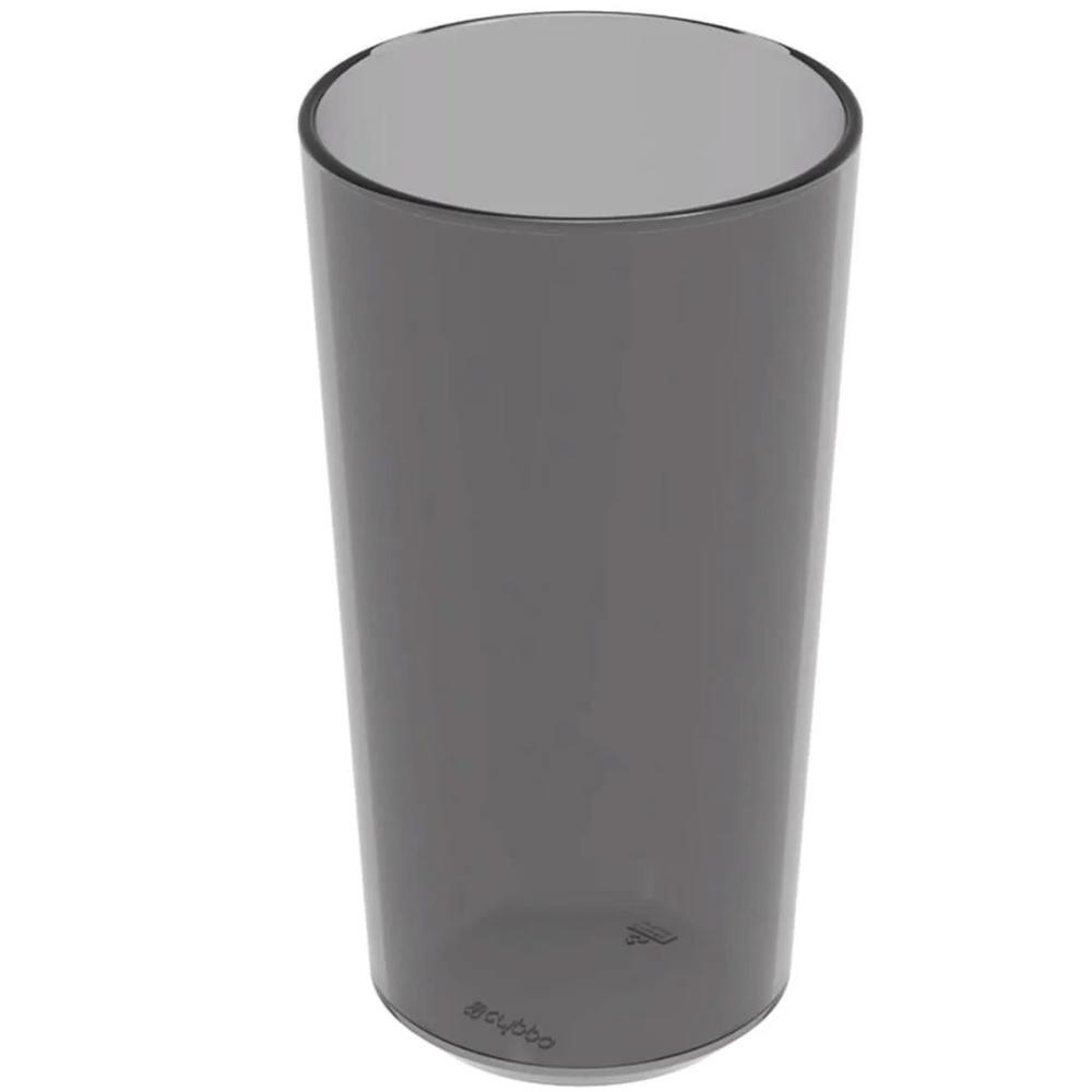 12 Copos Alto 500ml Fumê Plástico Escolar Refeitório Lanche Restaurante Crippa
