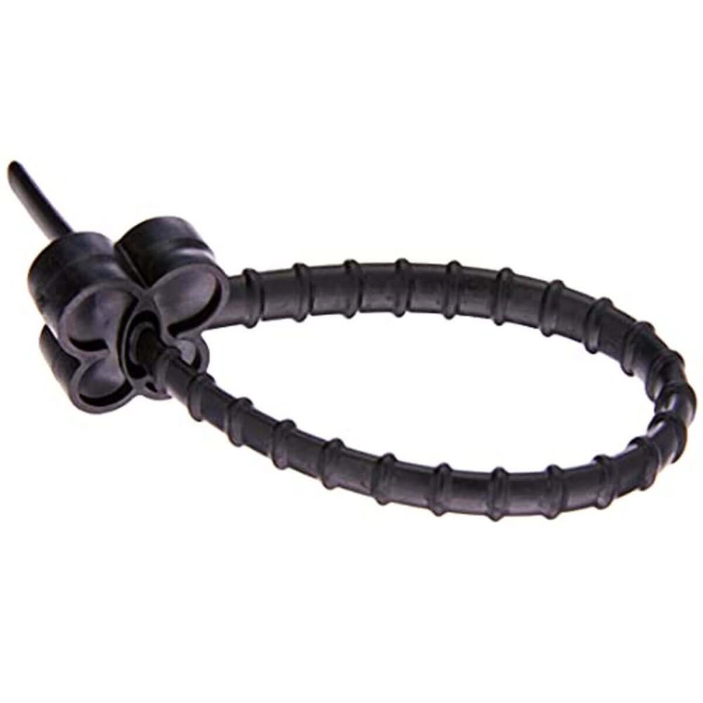144 Lacres Reutilizáveis Cinta Plástica 17cm Formato Borboleta Preto Crippa