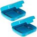 2 Porta Cotonetes Portátil Para Viagem Acessórios com Elástico Interno Azul Crippa
