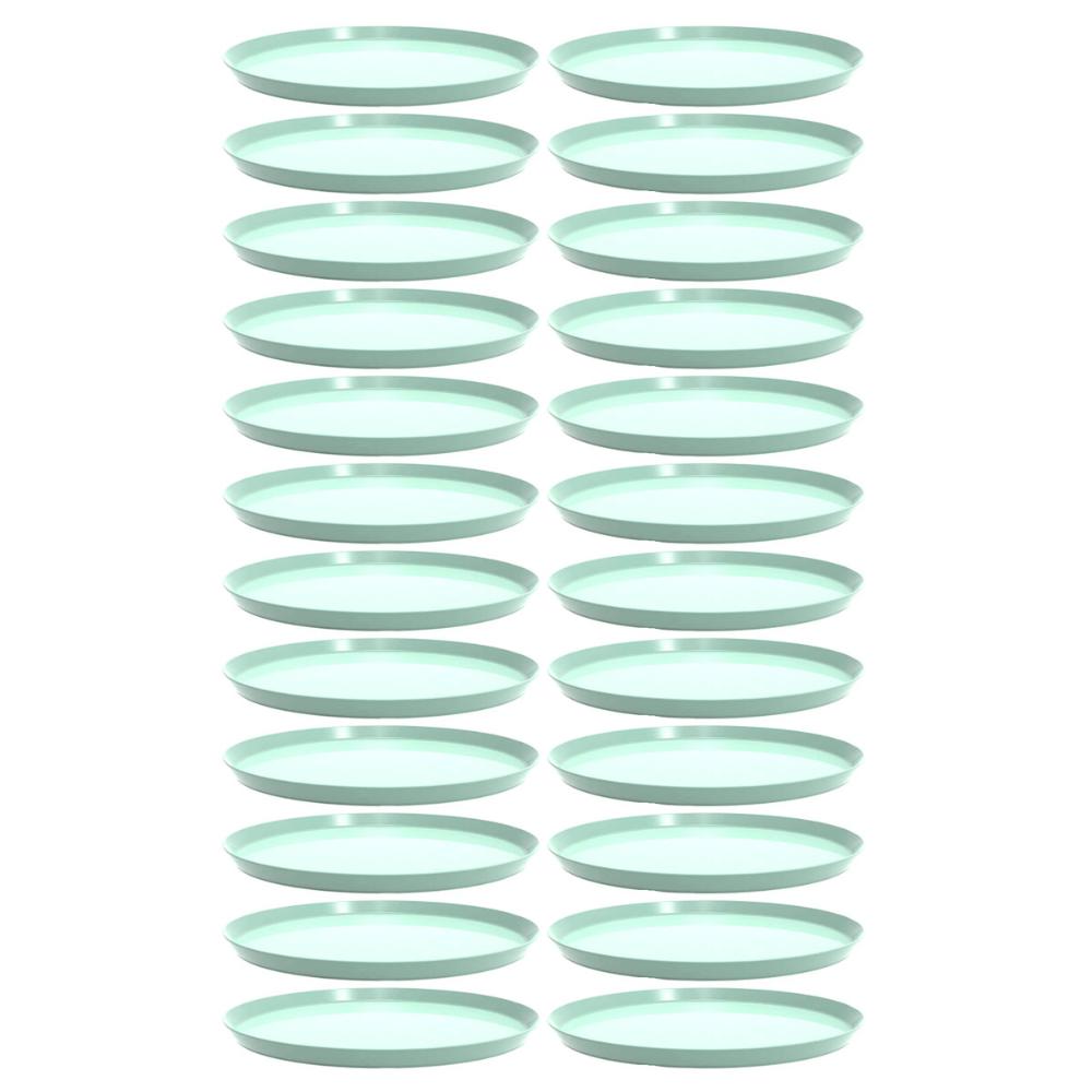 24 Bandejas Redondas Servir Doces Salgados 28cm Festas Bar Restaurante Verde Menta Bubble Crippa