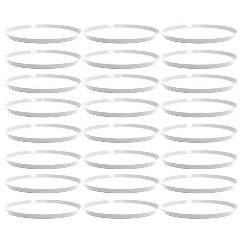 24 Bandejas Redondas para Servir 34cm Brancas Restaurante Bar Lanchonete Crippa