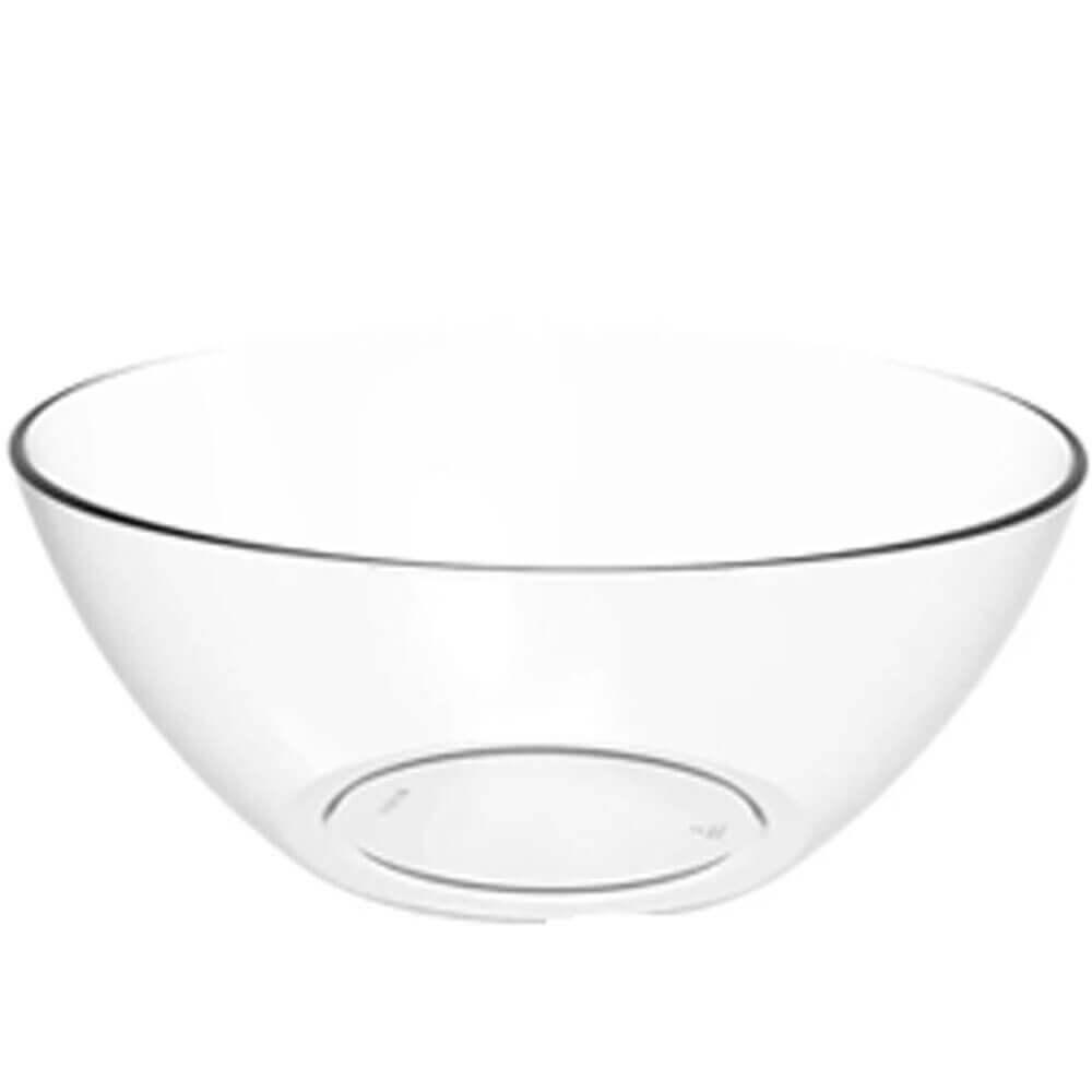 24 Tigelas 2,3L Transparente Travessa Redonda Servir Salada Sobremesa Crippa