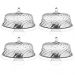 4 Porta Bolo Boleira com Cúpula 30cm Transparente Glassy Crippa Doces Petiscos