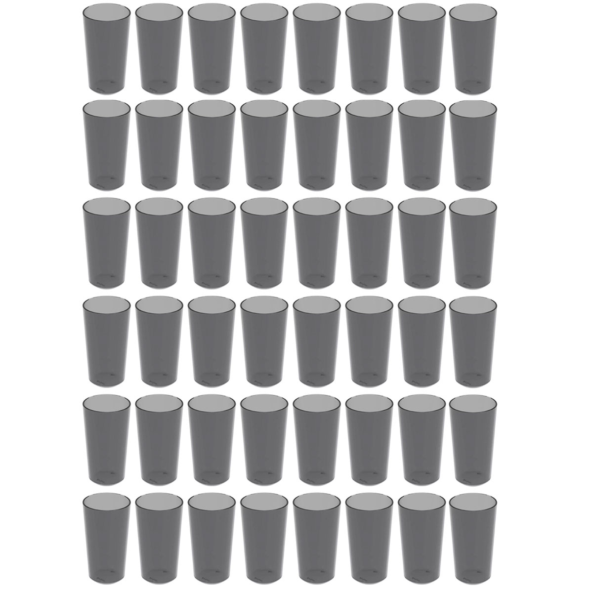 48 Copos Alto Crippa 500ml Plástico Fumê Escolar Refeitório Lanche Restaurante