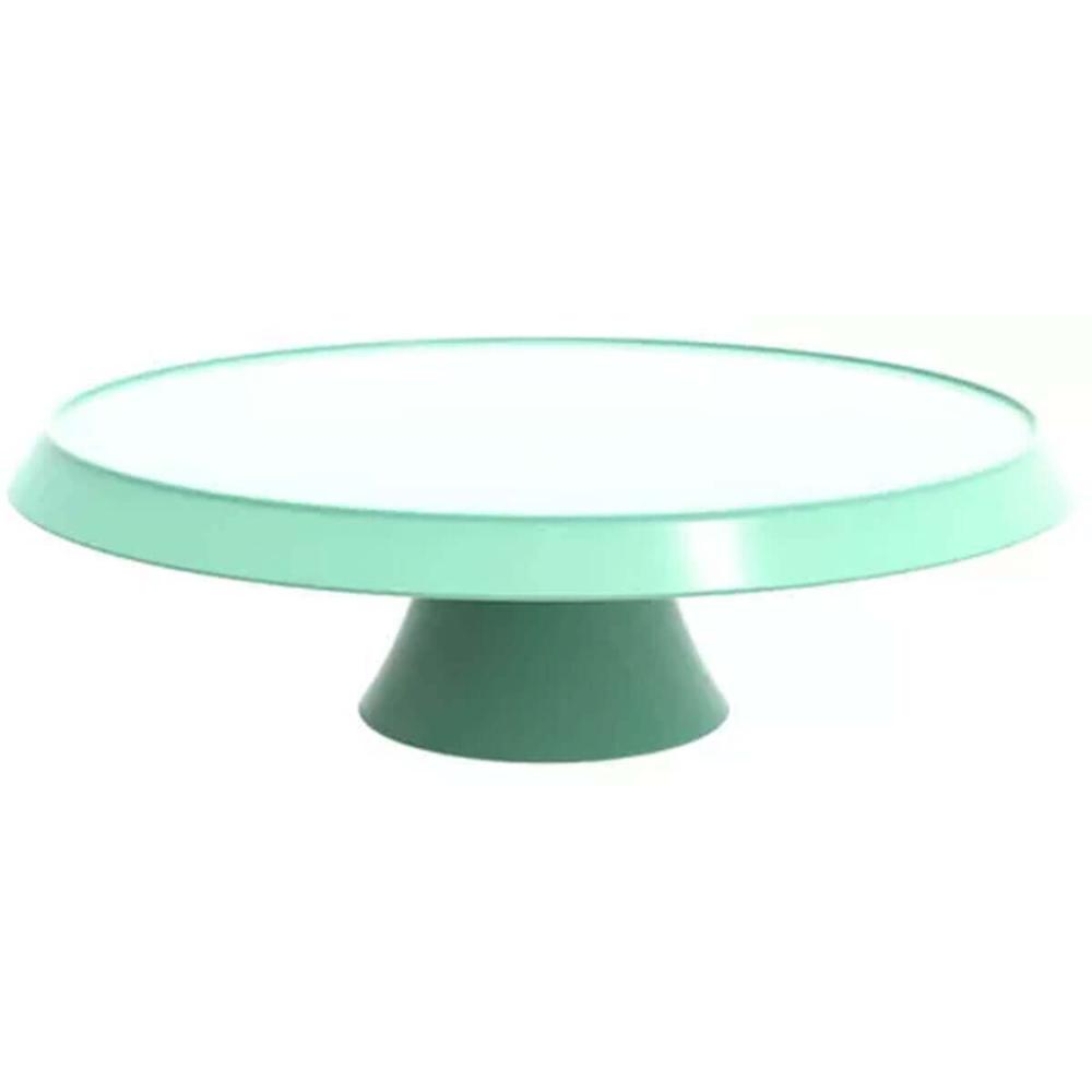 8 Bases Porta Bolos Verde Menta 30cm com Pé Bubble Crippa Suporte Tortas Doces Docerias Confeitaria