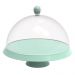 8 Boleiras 25cm Verde Menta Porta Bolo Tortas com Cúpula e Pé Crippa Padaria Hotel