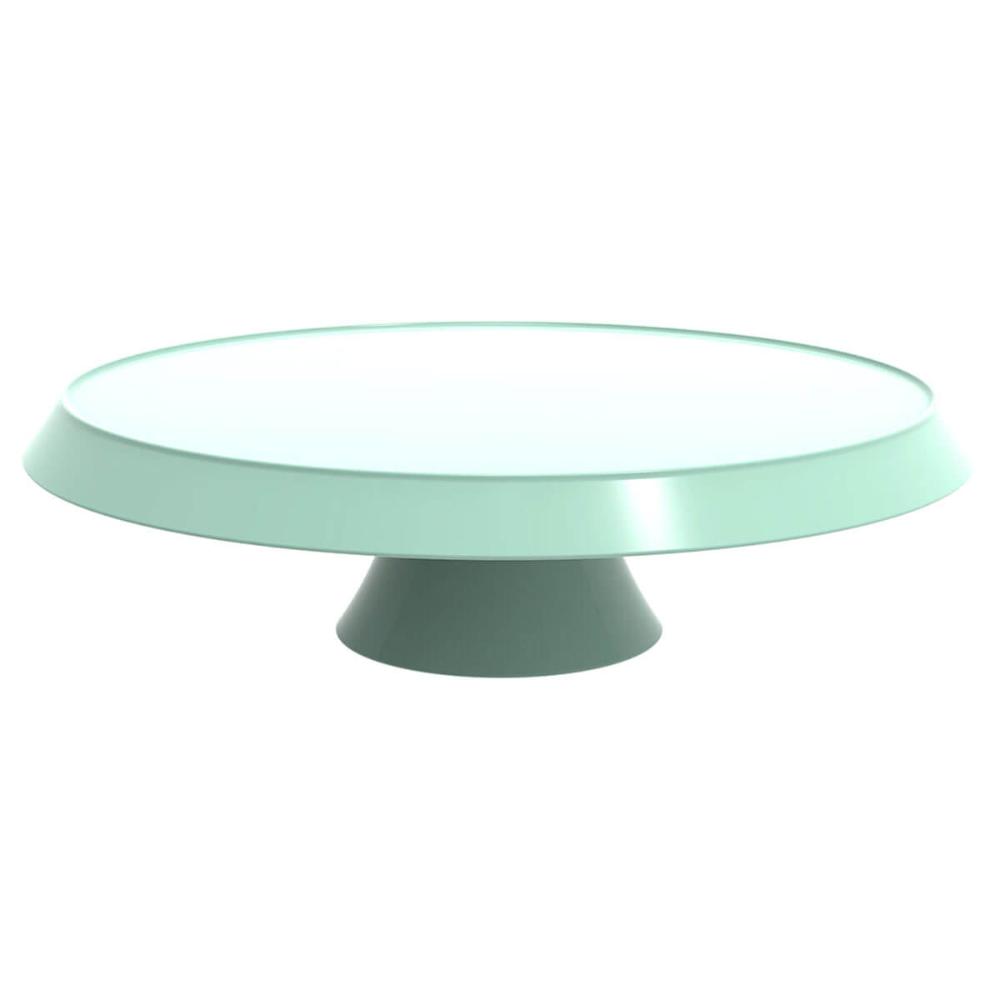 Base Porta Bolos Tortas Doces 30cm com Pé Bubble Crippa Suporte Verde Menta