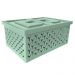 Caixa Organizadora com Tampa Verde Menta Cesto Médio Crippa Brinquedos Closet Lavanderia