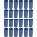Conjunto 24 Copos Altos de Plástico 500ml Azul Madrugada Refeitório Escolar Lanche Crippa