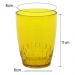 Conjunto 6 Copos Crippa 300ml Plástico Amarelo Água Suco Refrigerante Escolar Lanche