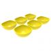 Conjunto 6 Potes de Sobremesa Doces 265ml Plástico Trio Crippa Amarelo