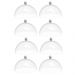Conjunto 8 Cúpulas 25cm Brancas Porta Bolo Tortas Doces Padaria Café Bubble Crippa