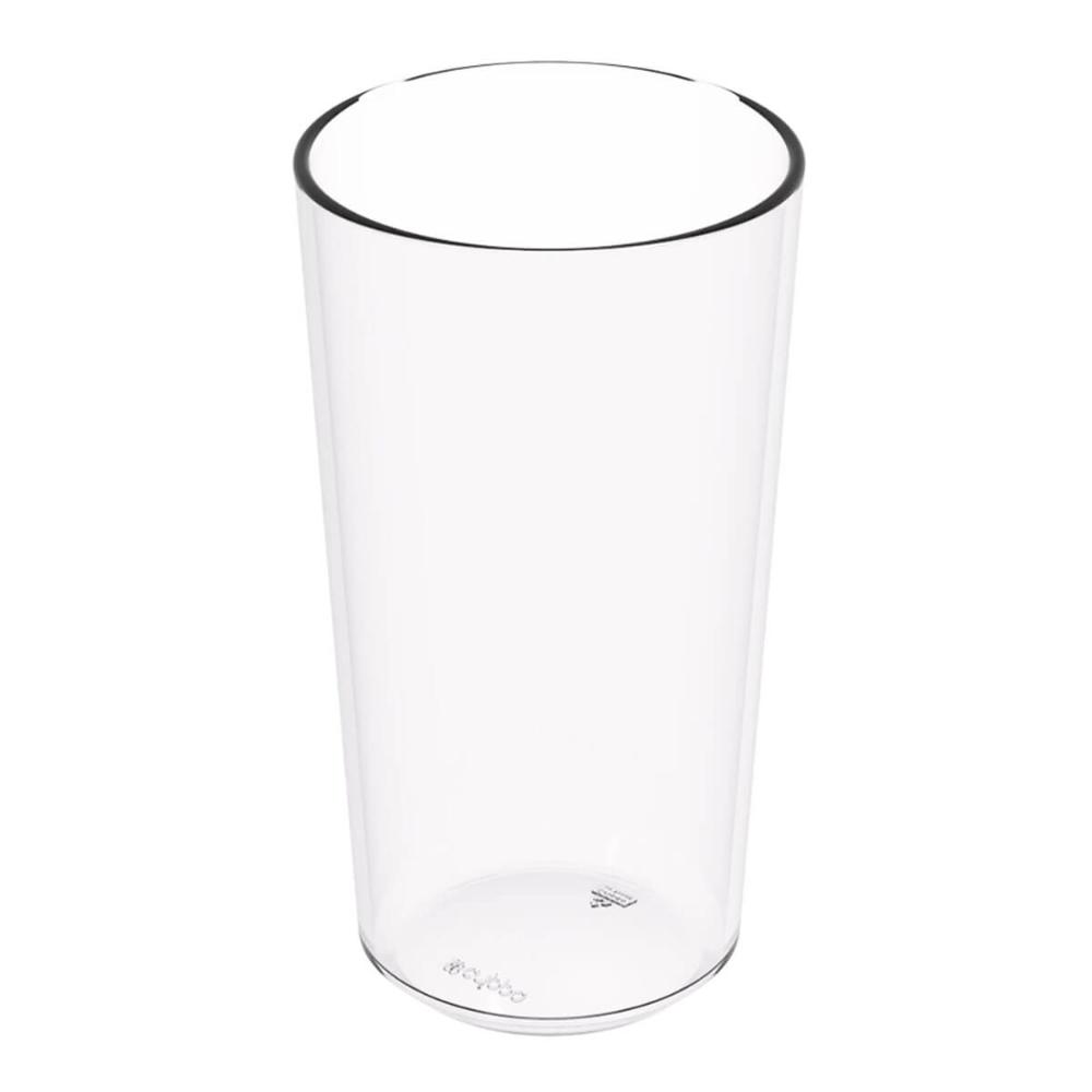Copo Alto Crippa 500ml Plástico Transparente Escolar Refeitório Lanche Restaurante