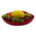 Fruteira de Mesa Vermelha 3,5L Trio Crippa Bancada Porta Frutas Legumes