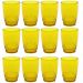 Kit 12 Copos Crippa 300ml Plástico Amarelo Água Suco Refrigerante Escolar Lanche 