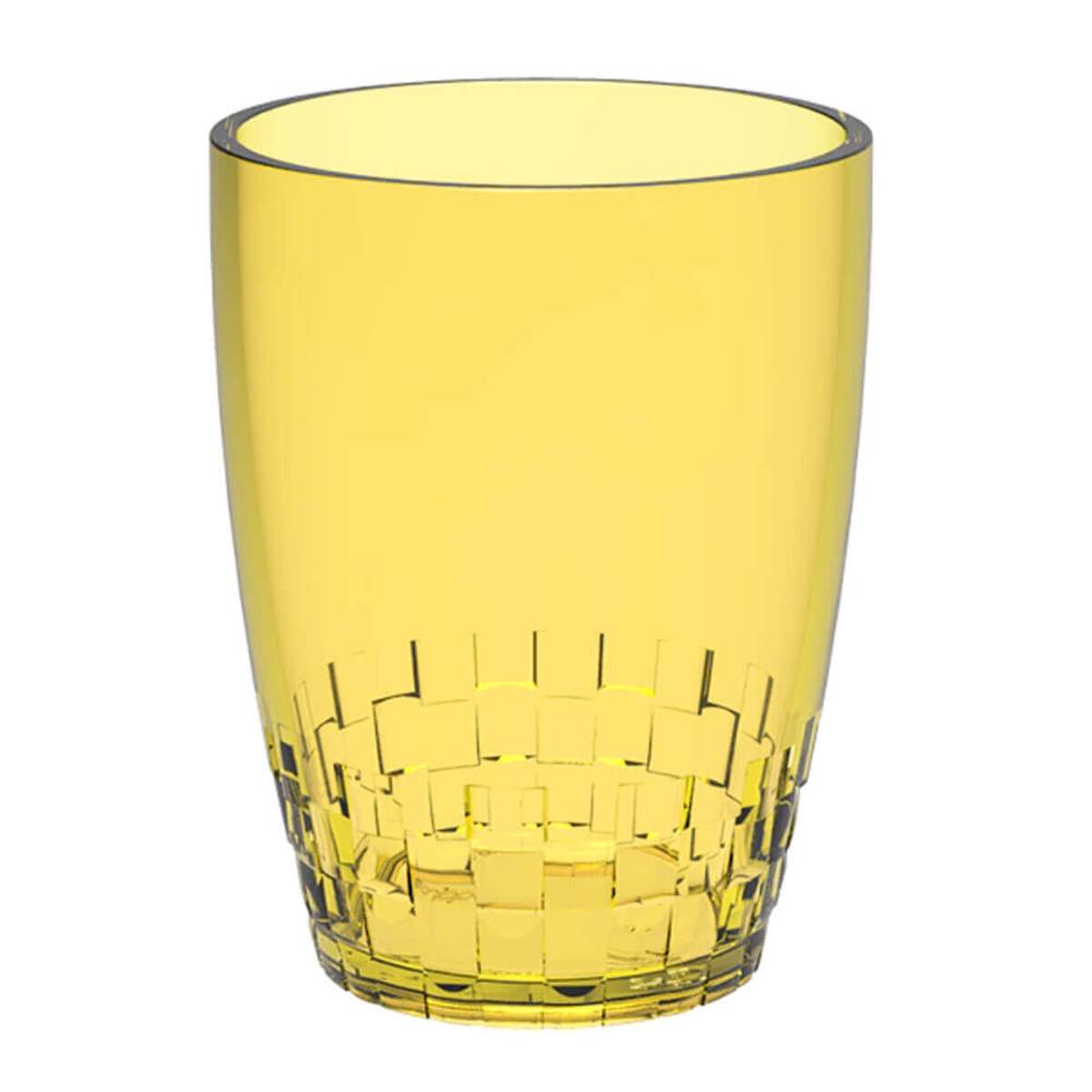 Kit 12 Copos Crippa 300ml Plástico Amarelo Água Suco Refrigerante Escolar Lanche 