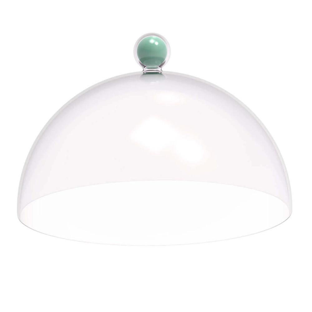 Kit 2 Porta Bolo com Cúpula e Pé 30cm Verde Menta Bubble Crippa Boleira Tortas Doces