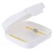 Kit 2 Porta Cotonetes Portátil Branco para Viagem Acessórios com Elástico Interno Crippa