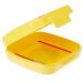 Kit 2 Porta Cotonetes Portátil Viagem Acessórios Elástico Interno Amarelo Crippa