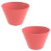 Kit 2 Potes Balde para Pipoca 3,8L Plástico Resistente Crippa Pipoqueira Rosa Goiaba