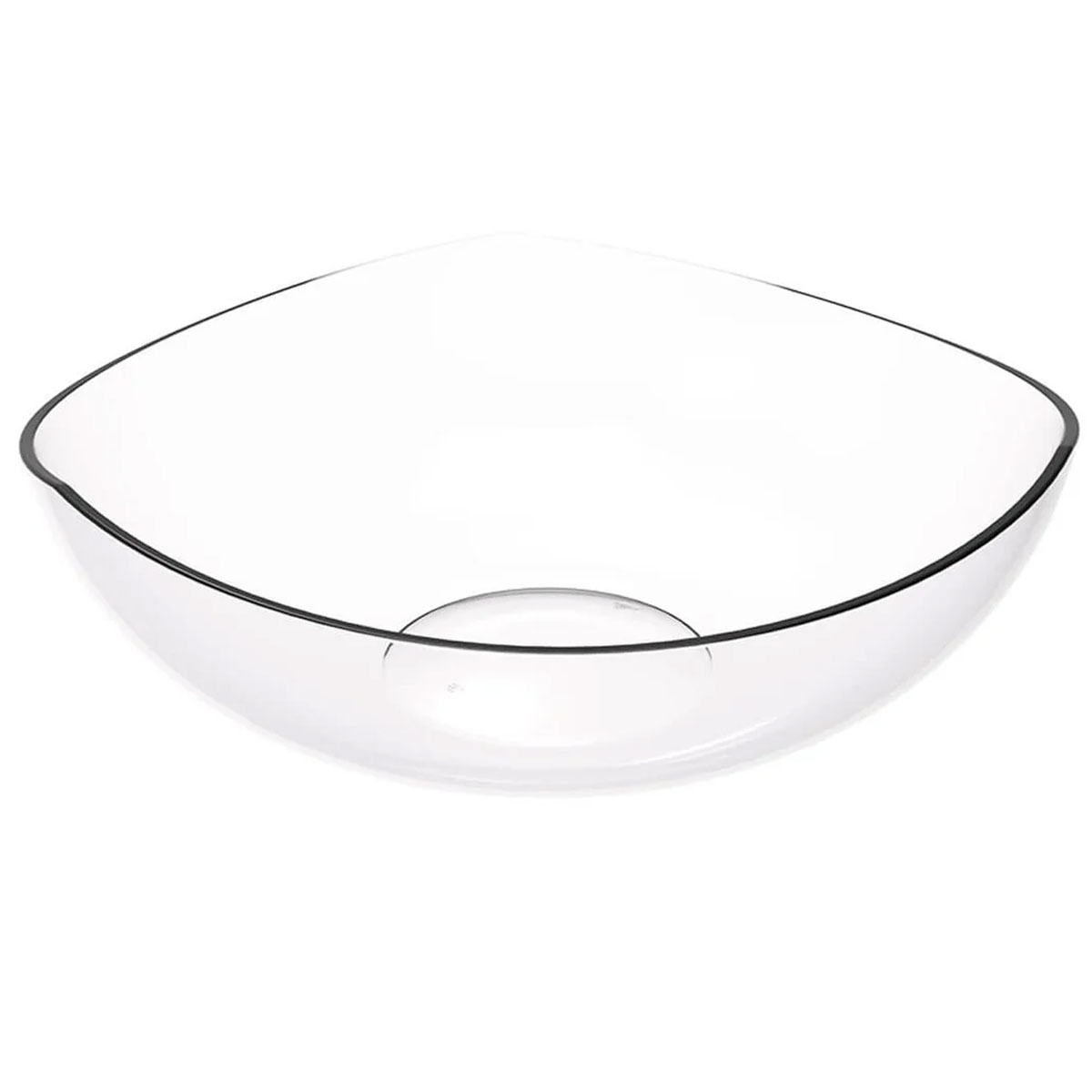 Kit 2 Saladeiras Tigela Plástica Salada Pipoca Doces Sobremesa Transparente Trio Crippa