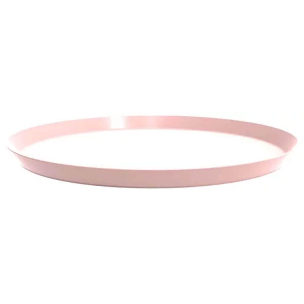 Kit 24 Bandejas Redonda 34cm Servir Rosa Himalaia Bubble Crippa Bar Restaurante 
