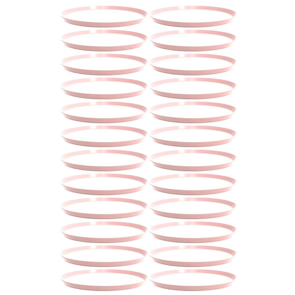Kit 24 Bandejas Redonda Rosa Himalaia 28cm Servir Bar Restaurante Bubble Crippa