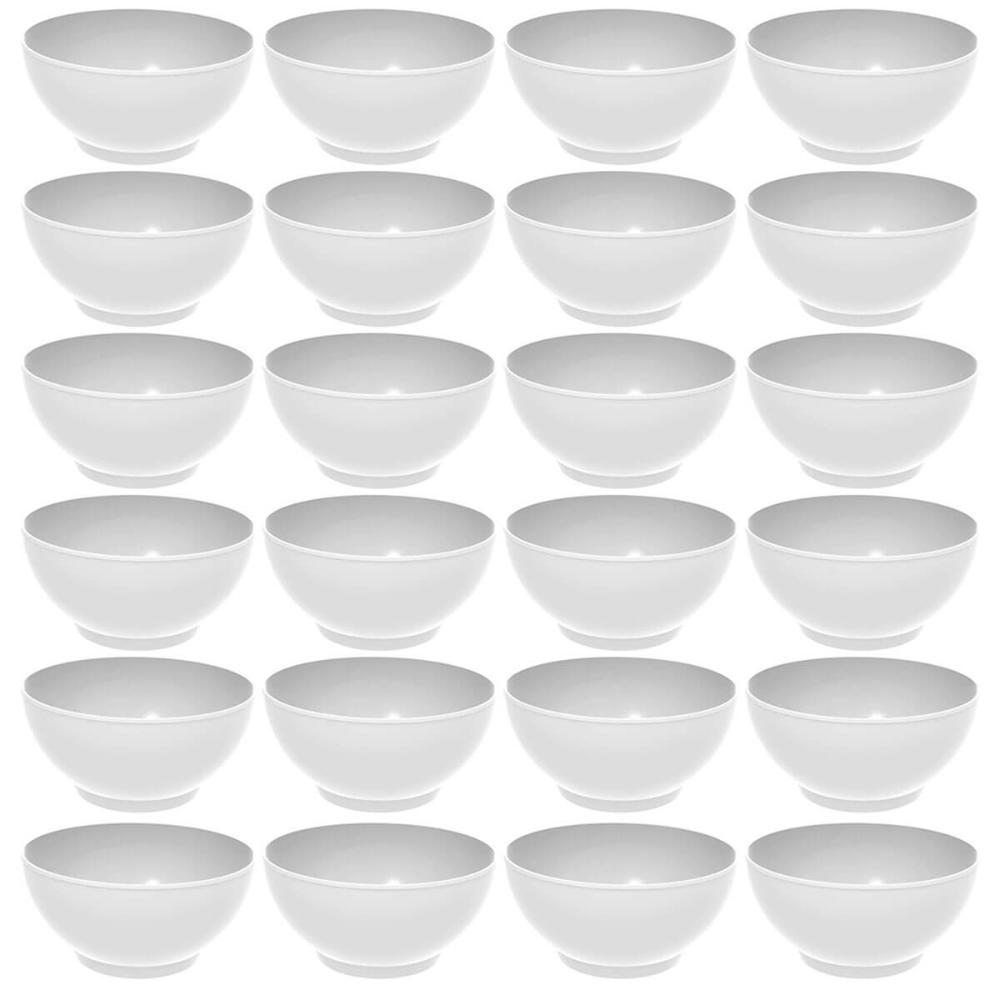 Kit 24 Tigelas Grandes Branco Crippa Travessas Servir 3,1L Restaurante Salada Sobremesa