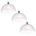 Kit 3 Cúpulas de Plástico 25cm para Bolos Tortas Doces Pratos Bubble Crippa Amêndoa