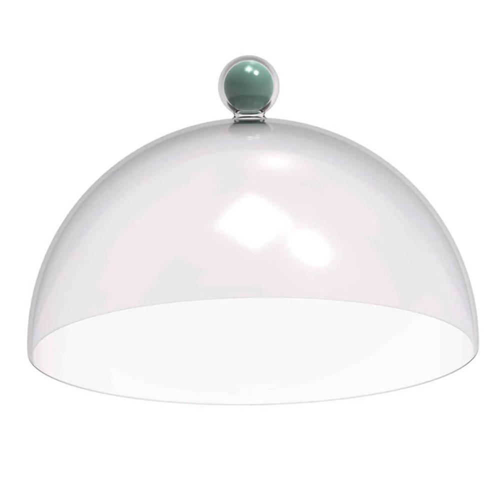 Kit 3 Cúpulas de Plástico 30cm Bolos Tortas Doces Padaria Café Hotel Crippa Verde Menta