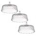Kit 3 Cúpulas de Plástico 30cm Transparente para Bolos Tortas Doces Padaria Hotel Crippa