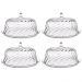 Kit 4 Porta Bolo com Cúpula 30cm Transparente Boleira Glassy Crippa Doces Sobremesas